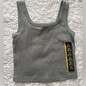 🦄 Girls Gray CropTank Top